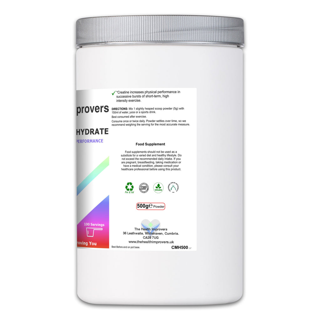 Creatine Monohydrate Drink Mix | 100 Servings | 5g Per Serving | The Health Improvers