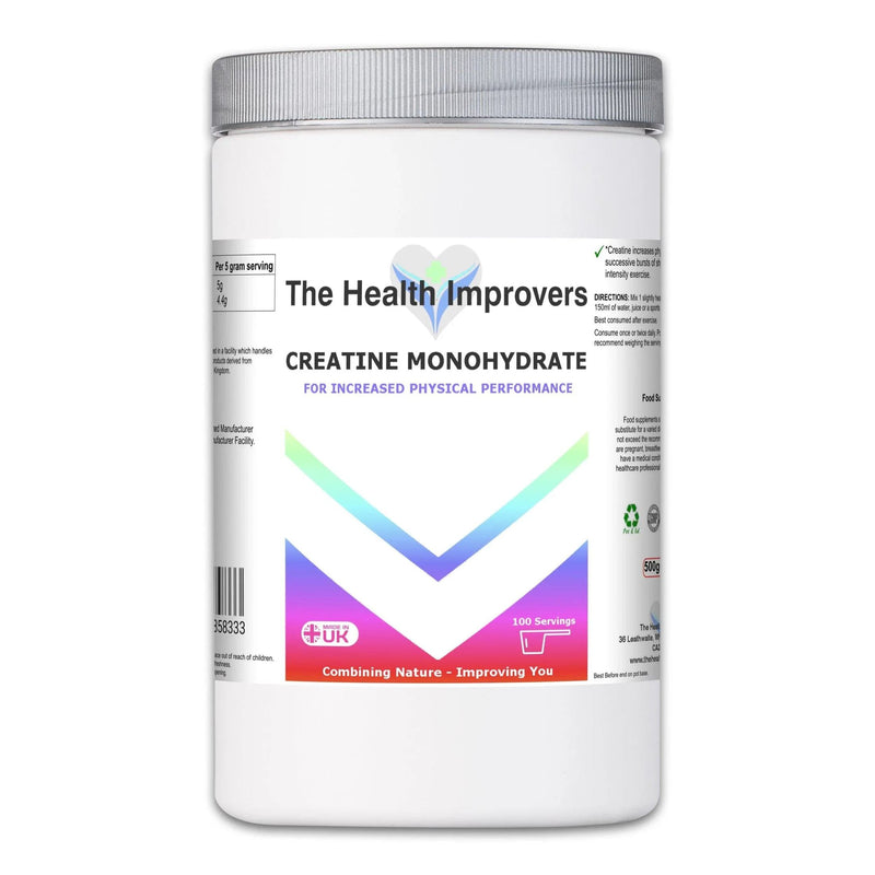 Creatine Monohydrate unflavoured powder tub by The Health Improvers