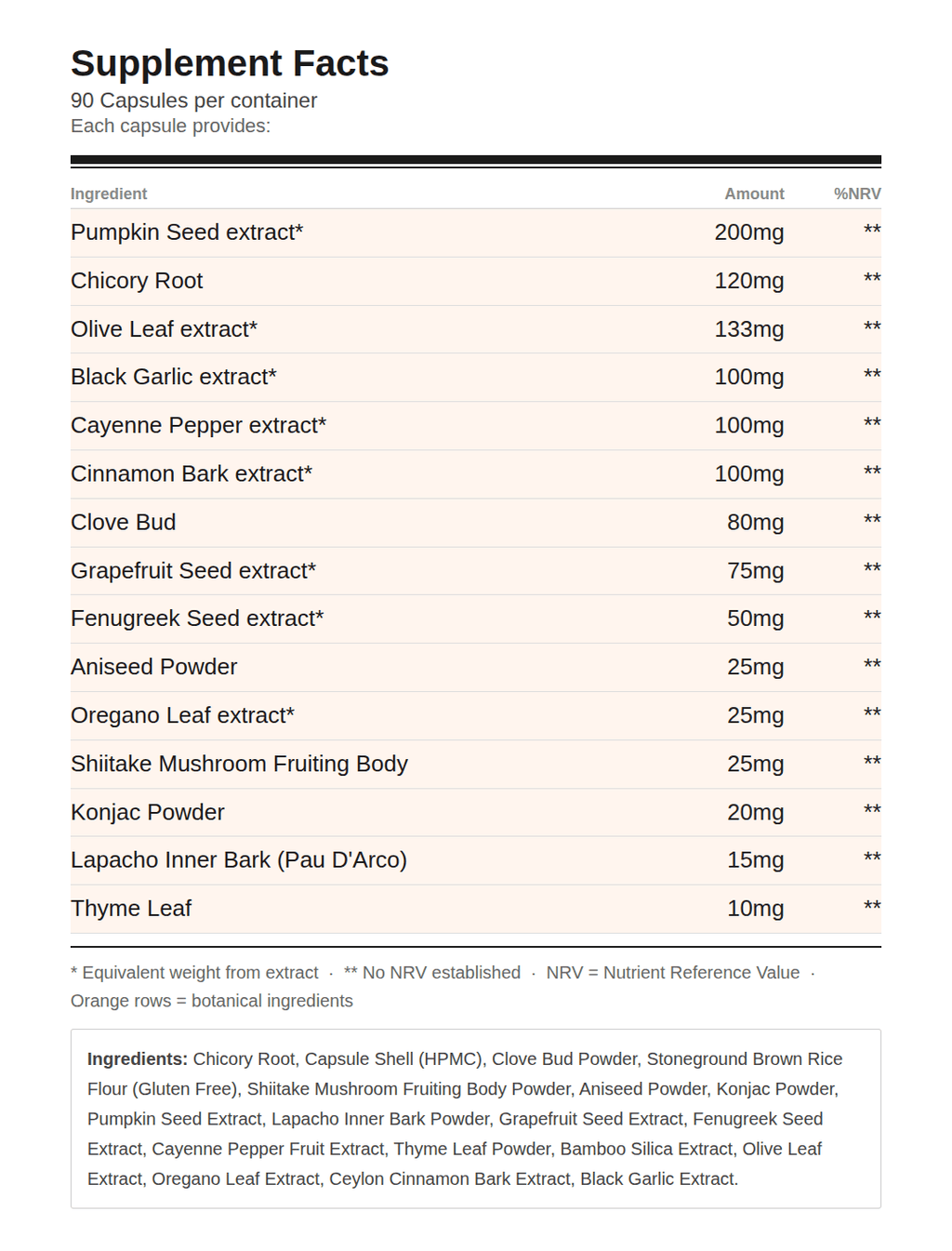 Deep Para Cleanse - front of bottle - UK made vegan supplement
