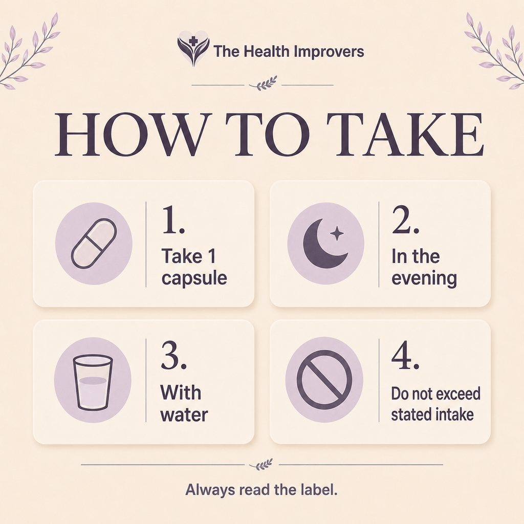 How to take Deepest Sleep, one or two capsules with water in the evening