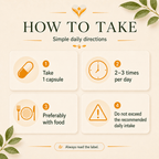 How to take Glucosamine & Turmeric Complex, one to two capsules daily with water