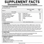 Glucosamine & Turmeric Complex supplement facts and ingredients panel