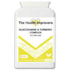Glucosamine & Turmeric Complex Supplement | Improved Joint Care | Vegan | The Health Improvers
