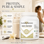 Grass-fed vanilla whey protein shake as part of an everyday routine