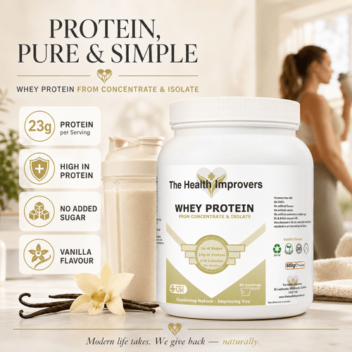 Grass-fed vanilla whey protein shake as part of an everyday routine