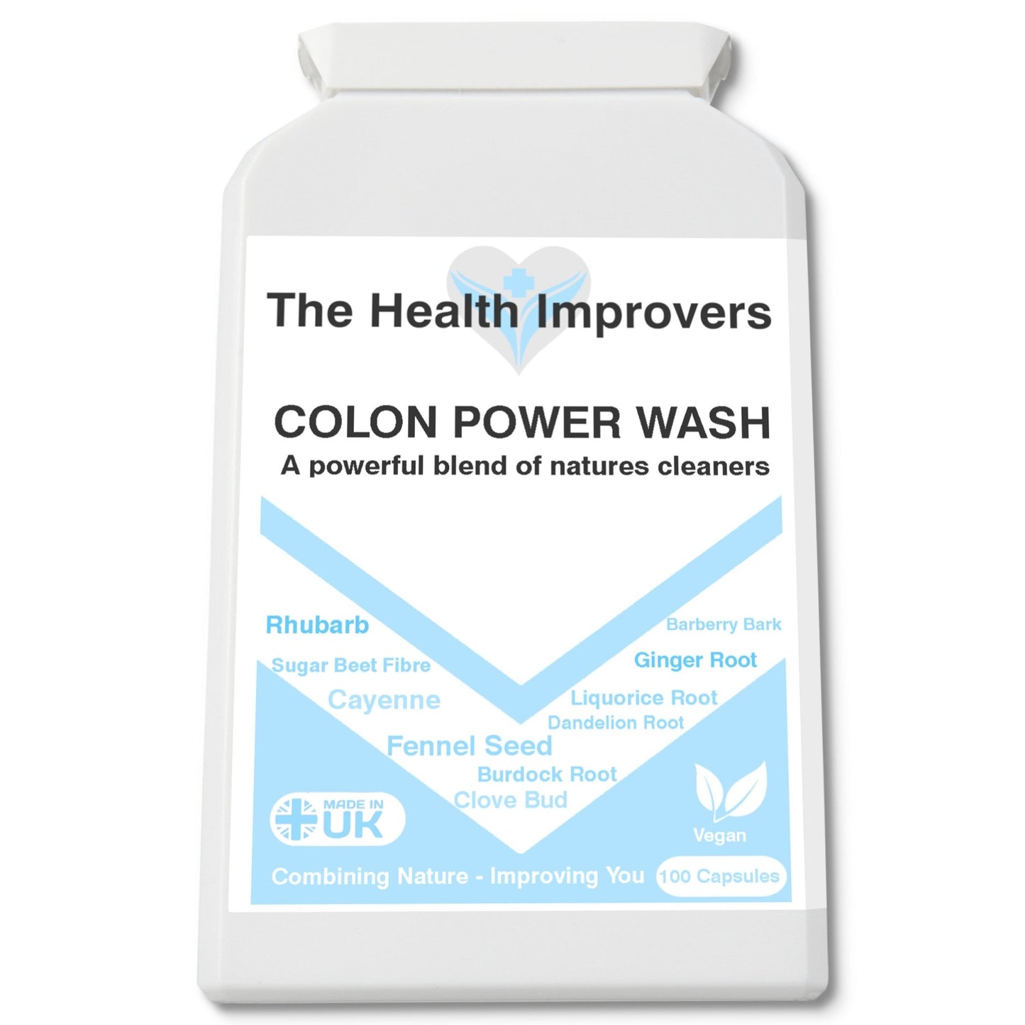 High Strength Colon Cleanse & Detox Capsules Tablets Supplements Weight Loss - The Health Improvers