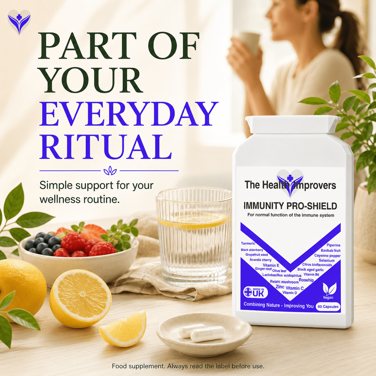 Immunity Pro-Shield supplement as part of an everyday wellness routine