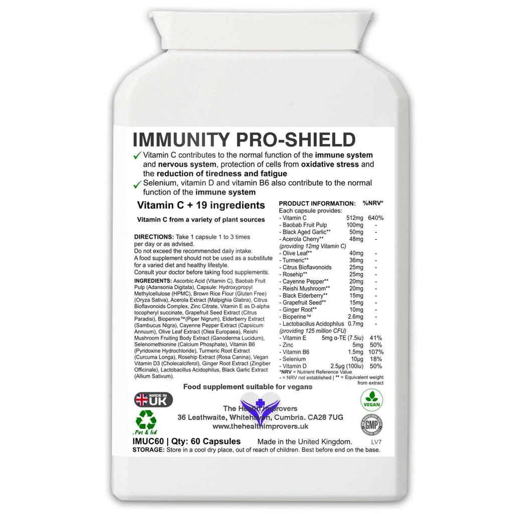 Immunity Pro - Shield Supplement | for Normal Function of the Immune System | Vegan - The Health Improvers