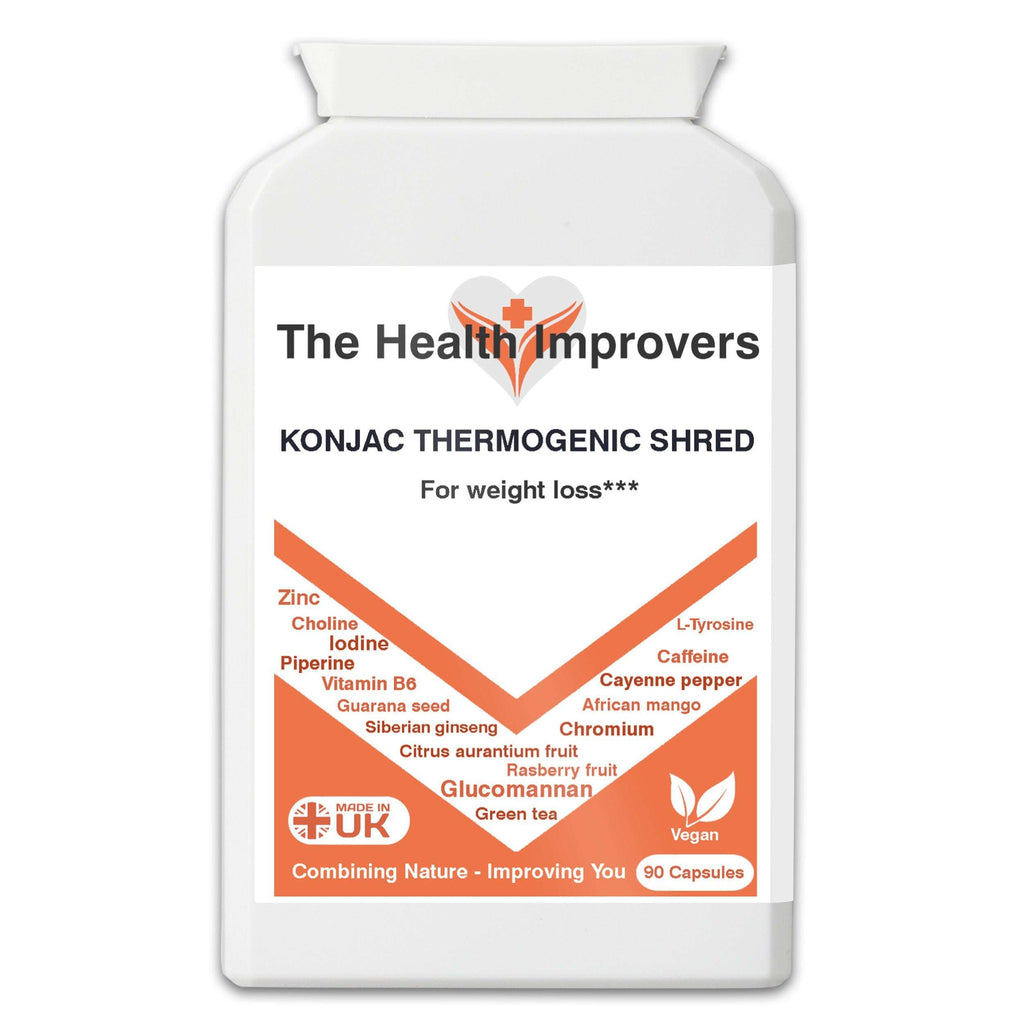 Konjac Thermogenic Shred | Glucomannan 1000mg | Vegan | The Health Improvers