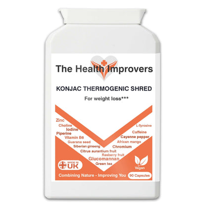Konjac Thermogenic Shred | Glucomannan 1000mg | Vegan | The Health Improvers