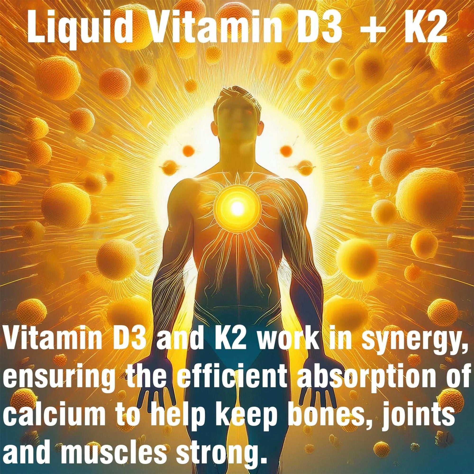 Liposomal Liquid Vitamin D3 + K2 Supplement | Optimal Absorption | - The Health Improvers