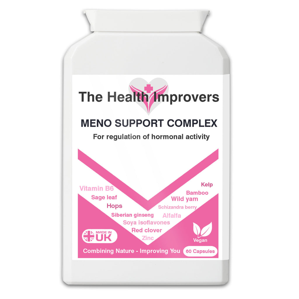 Meno Support Complex Supplement | PMS Hormonal Imbalance | Red Clover & Wild Yam The Health Improvers
