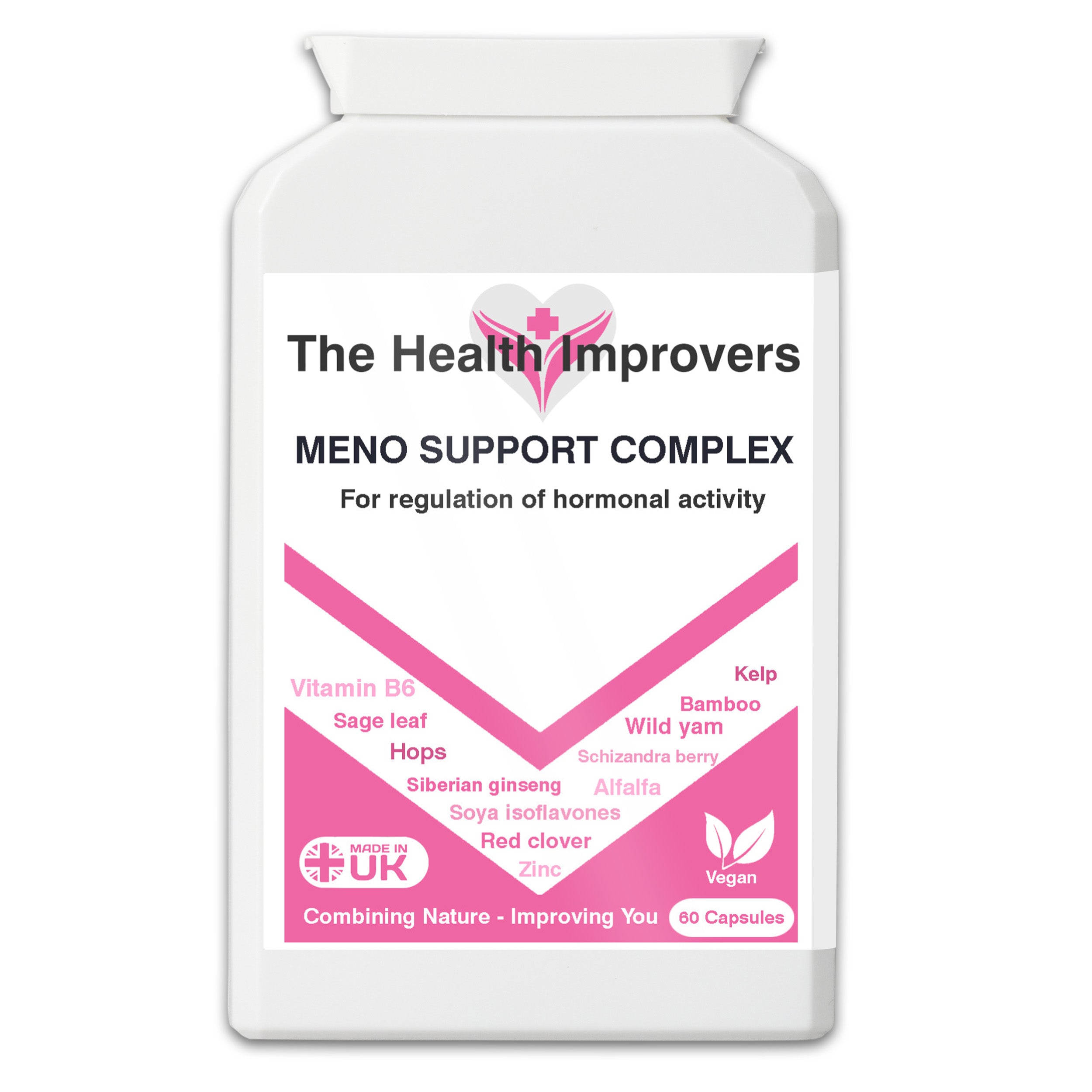 Meno Support Complex Supplement | PMS Hormonal Imbalance | Red Clover & Wild Yam The Health Improvers