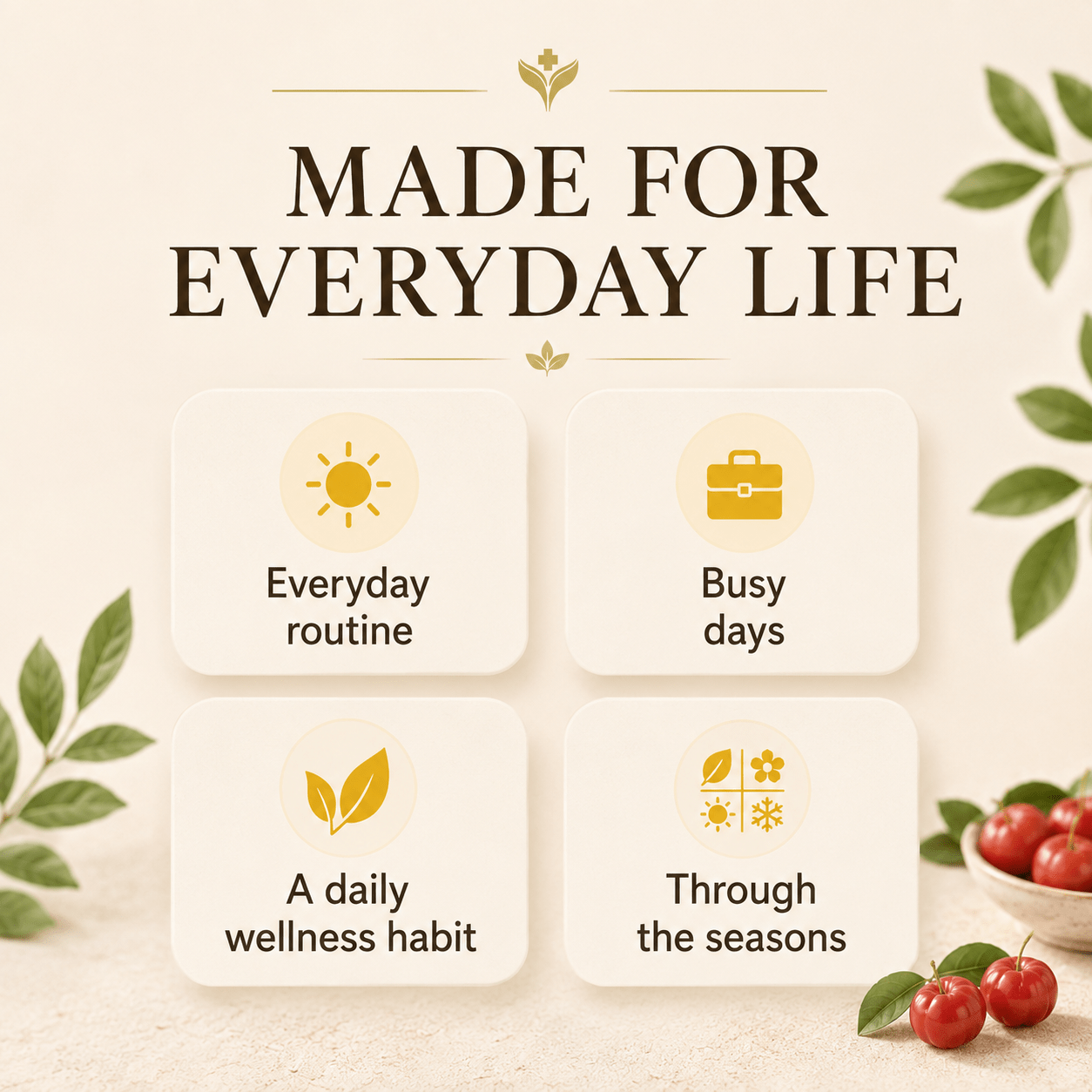 Natural Vitamin C made for everyday life and daily wellness