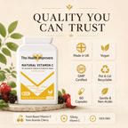 Natural Vitamin C quality standards, UK made, vegan and GMP certified