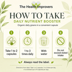How to take Organic Daily Nutrient Booster, one to two capsules daily with water