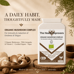 Organic Mushroom Complex as a daily habit, thoughtfully made, part of an everyday routine