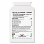 Organic Mushroom Complex supplement facts and ingredients panel