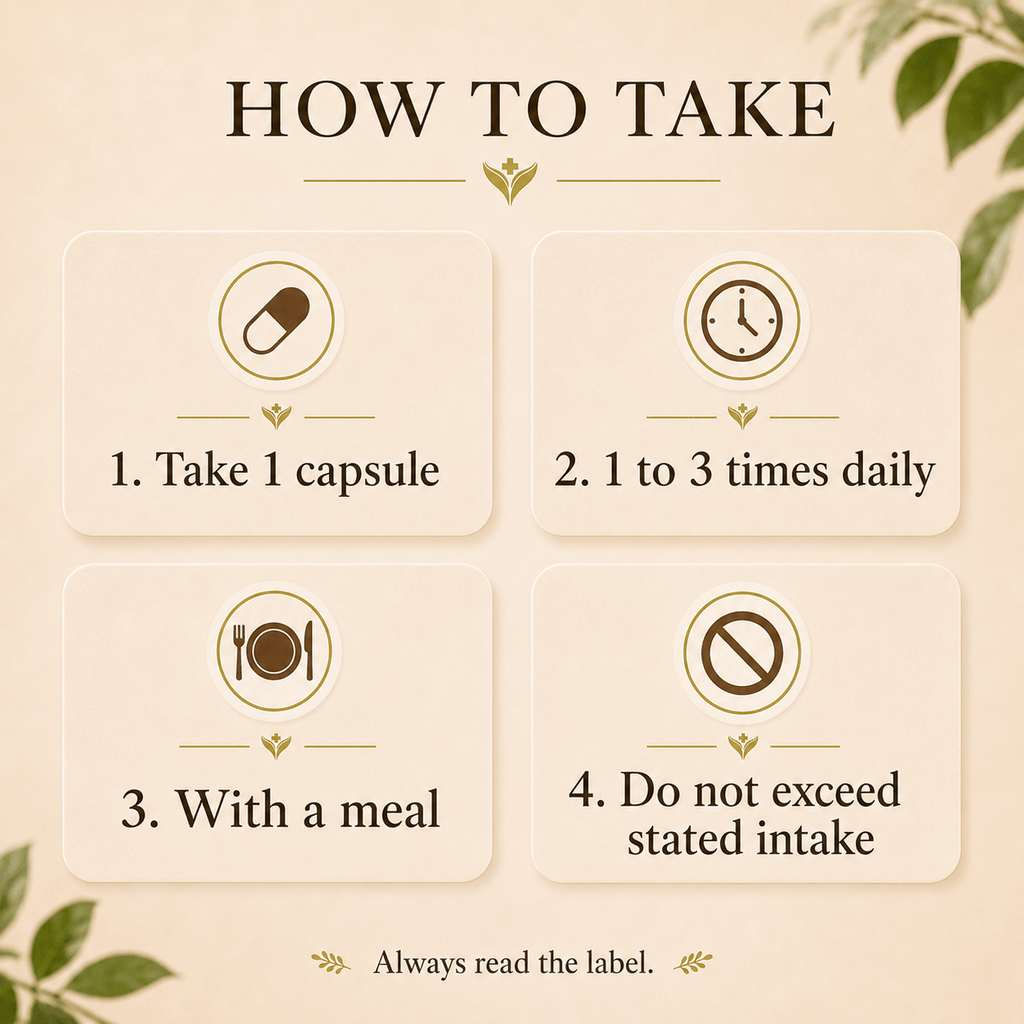 How to take Organic Seaweed Complex, one capsule one to three times daily with a meal