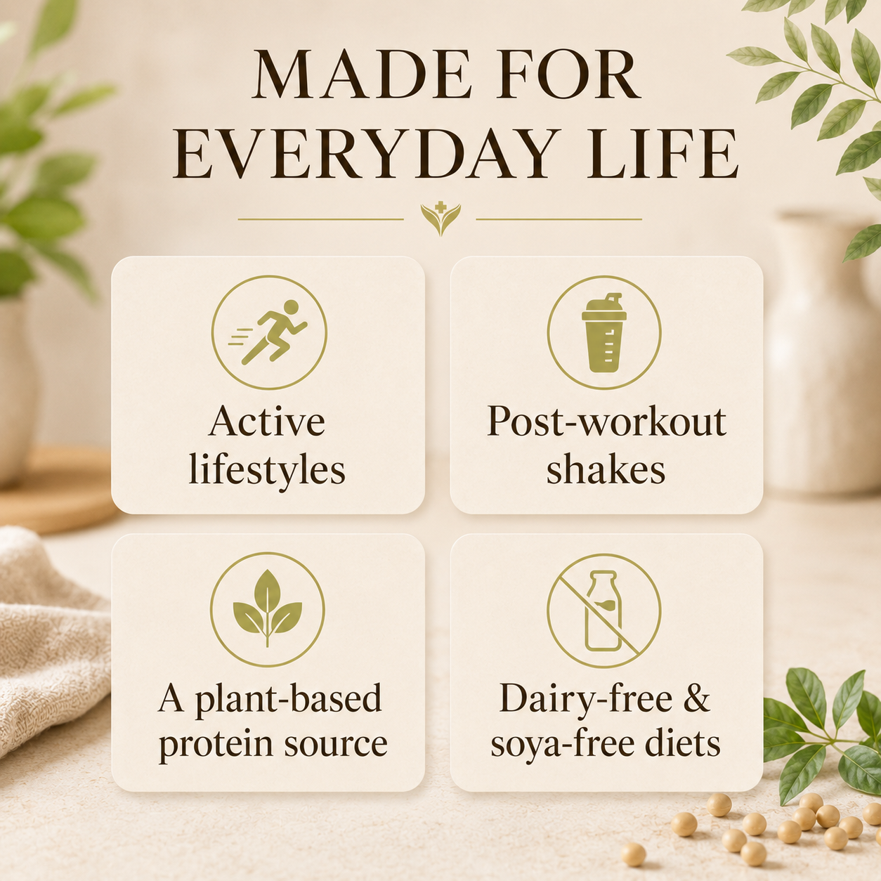 Pea Protein made for active lifestyles, post-workout shakes and everyday routines