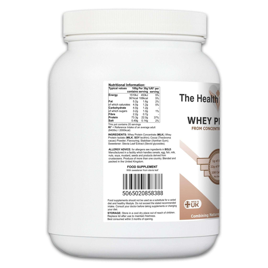 Premium Chocolate Whey Protein Powder | Muscle Growth & Recovery | 22g Per Serving - The Health Improvers
