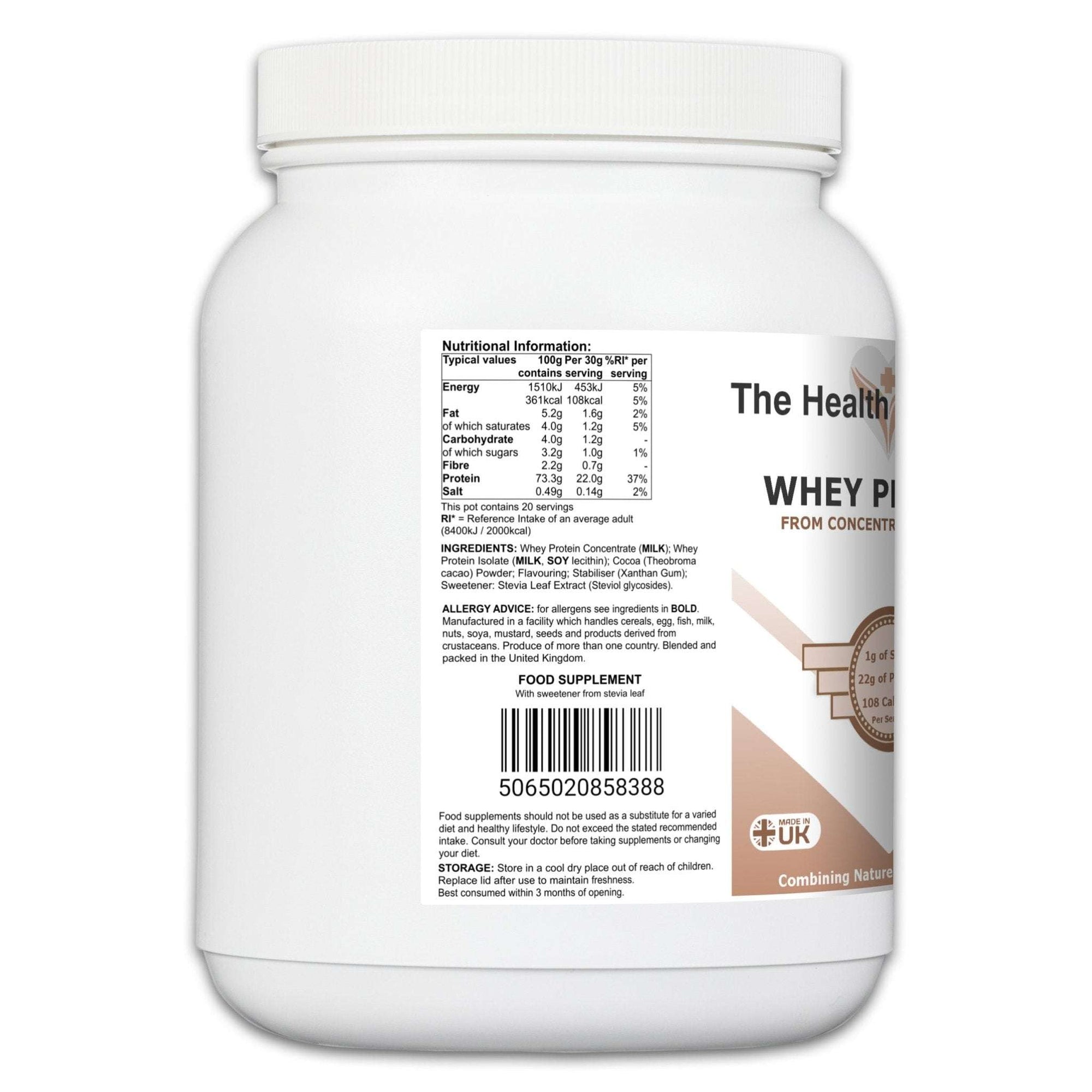 Premium Chocolate Whey Protein Powder | Muscle Growth & Recovery | 22g Per Serving - The Health Improvers
