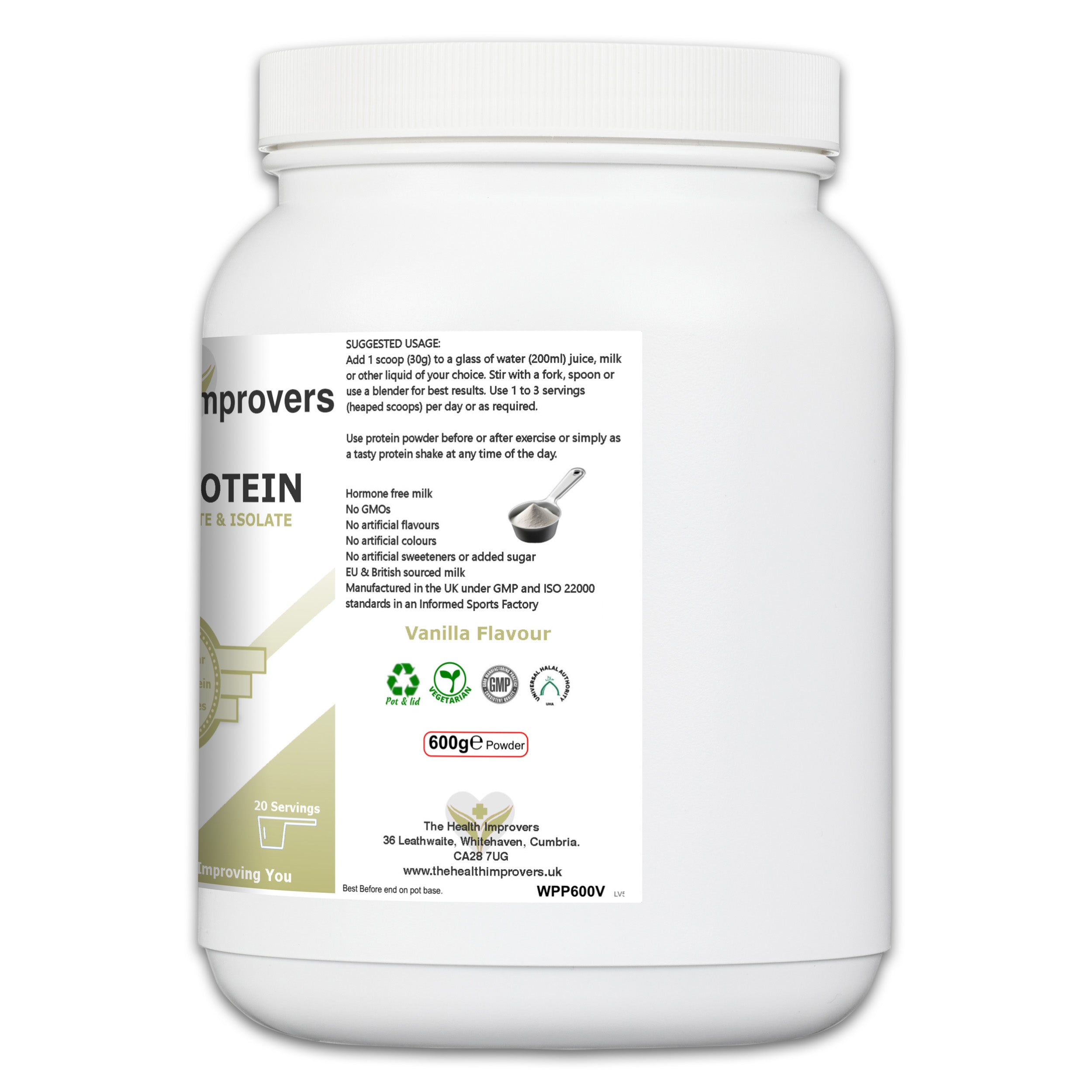 Premium Vanilla Whey Protein Powder | Muscle Growth & Recovery | 23g Per Serving THI