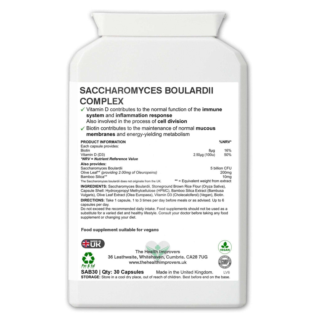 Saccharomyces Boulardii Complex Supplement | Intestinal Tract Support - The Health Improvers