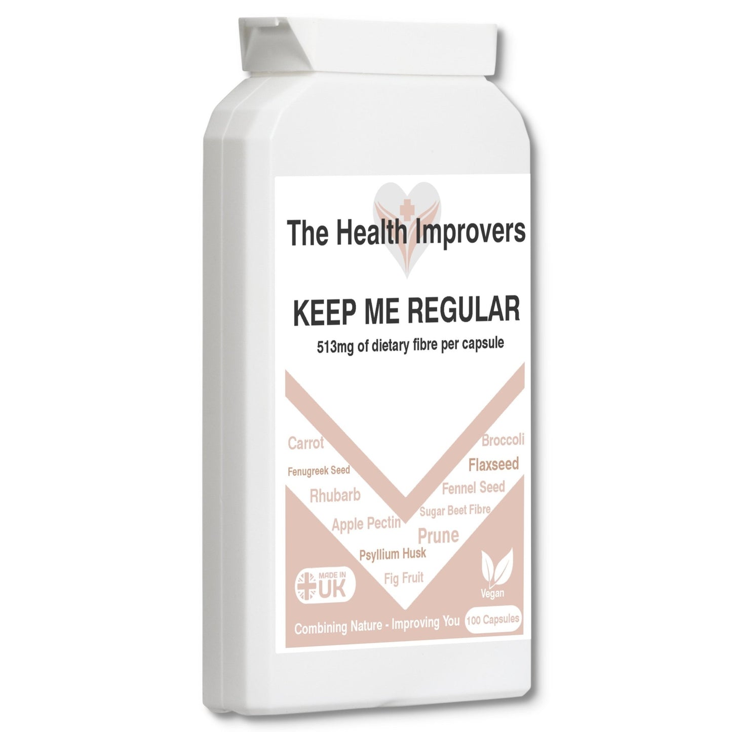 Soluble & Insoluble Fibre Complex Capsules Supplements Healthy Digestive System - The Health Improvers