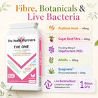 The One also contains dietary fibre, phytonutrient botanicals and 1 billion CFU live bacteria