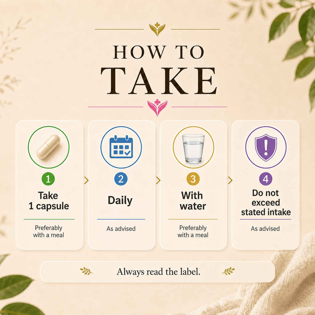 How to take The One, one capsule daily with water