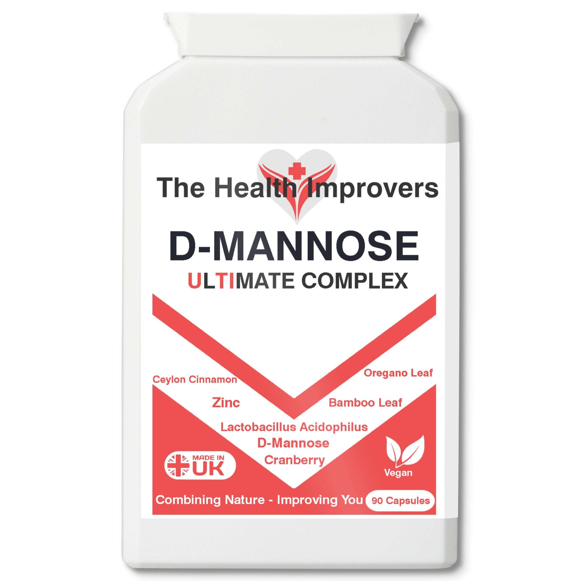 D-Mannose & Cranberry Ultimate Complex Supplement | Vegan | The Health Improvers