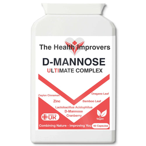 D-Mannose UTI Support Supplement | High Strength Cranberry, Probiotics & Zinc - The Health Improvers